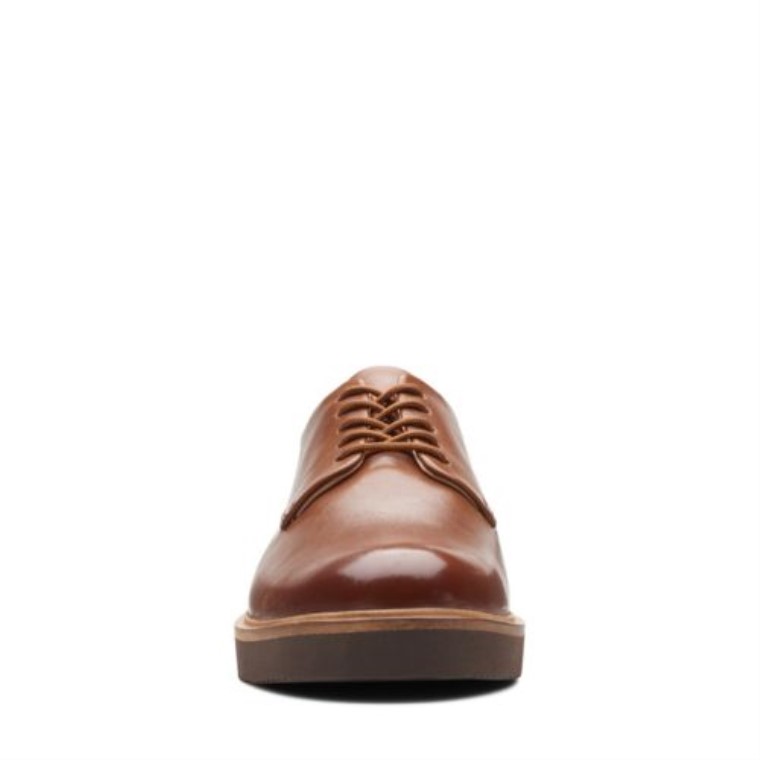 Cuero Marrón Oscuro Clarks Glickly Derby