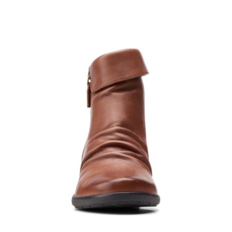 Cremallera Rosely De Clarks De Cuero Marrón Oscuro