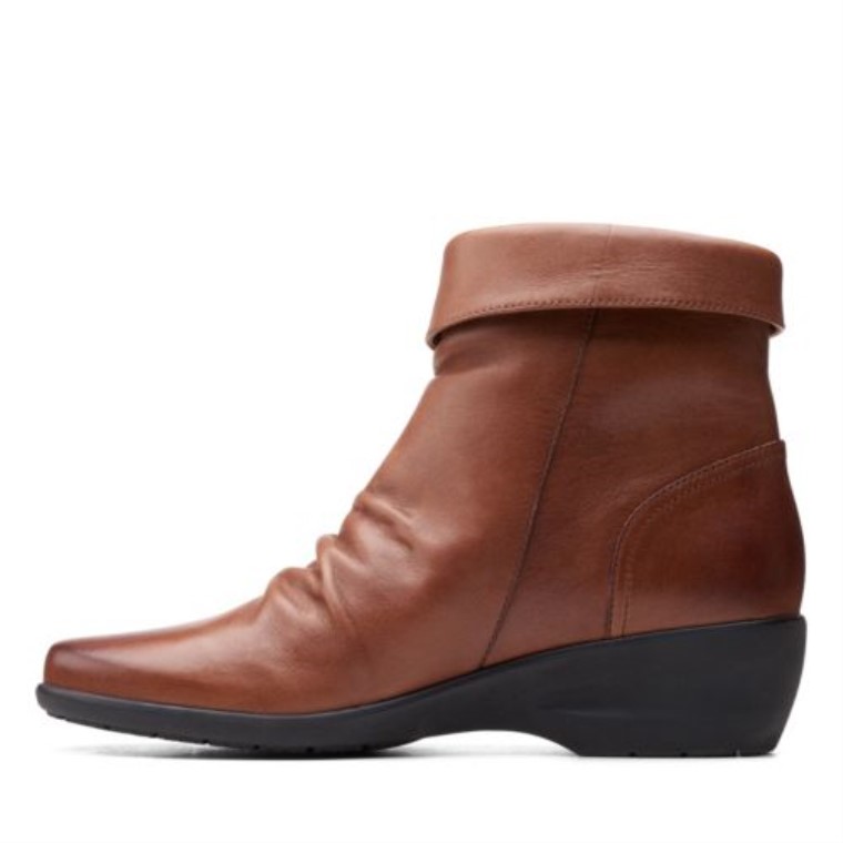 Cremallera Rosely De Clarks De Cuero Marrón Oscuro