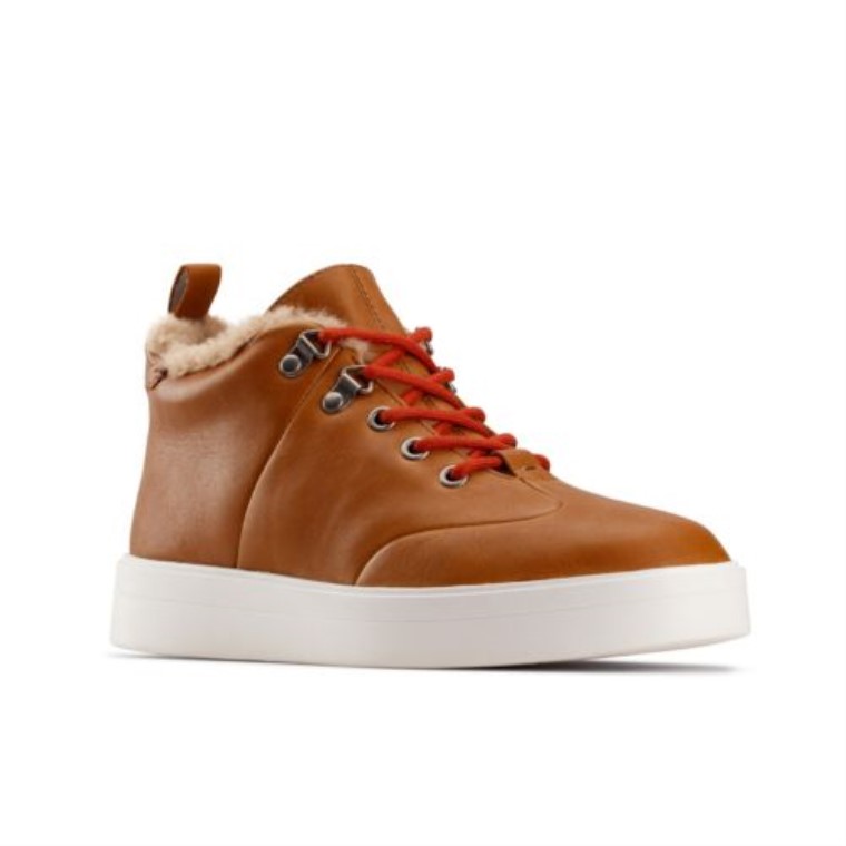Clarks Héroe Excursionista De Cuero Marrón Oscuro