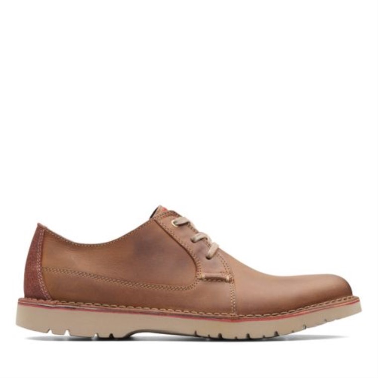 Cuero Marrón Oscuro Vargo Clarks Lisos