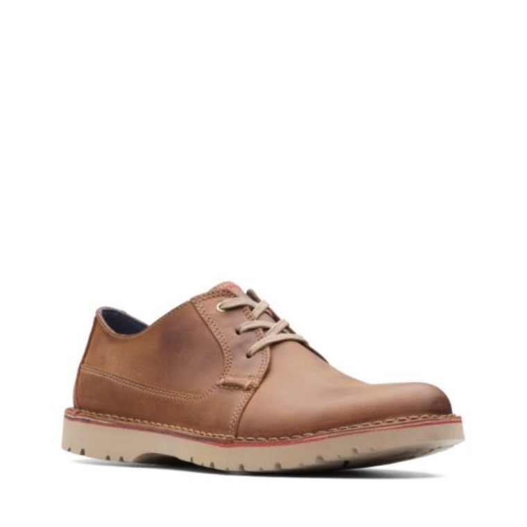 Cuero Marrón Oscuro Vargo Clarks Lisos