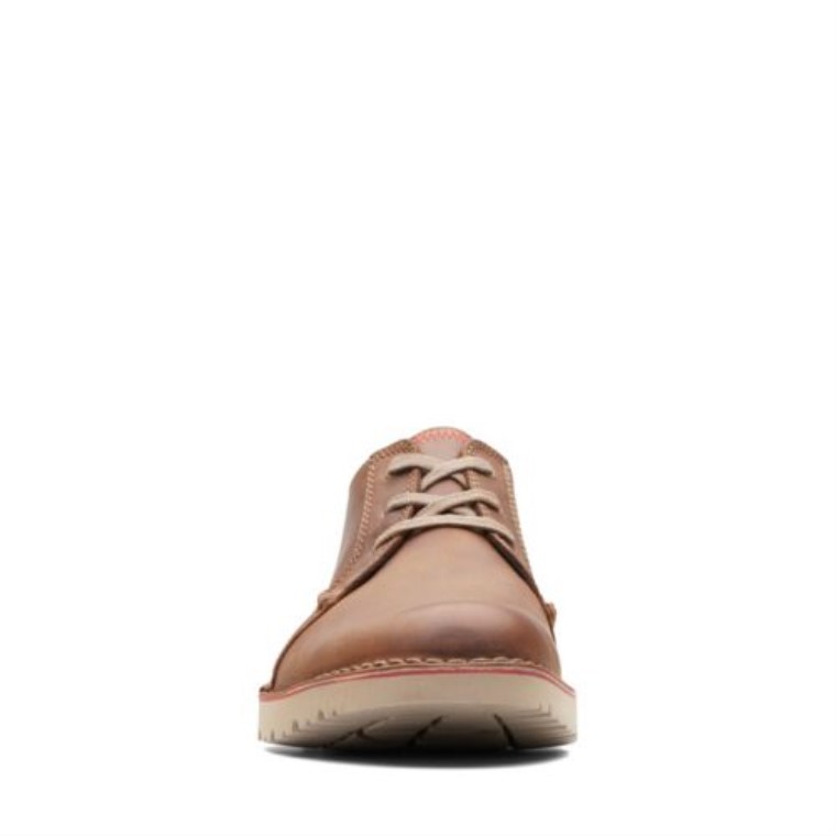 Cuero Marrón Oscuro Vargo Clarks Lisos