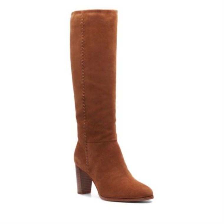 Dark Tan Suede Clarks Karamo Hi