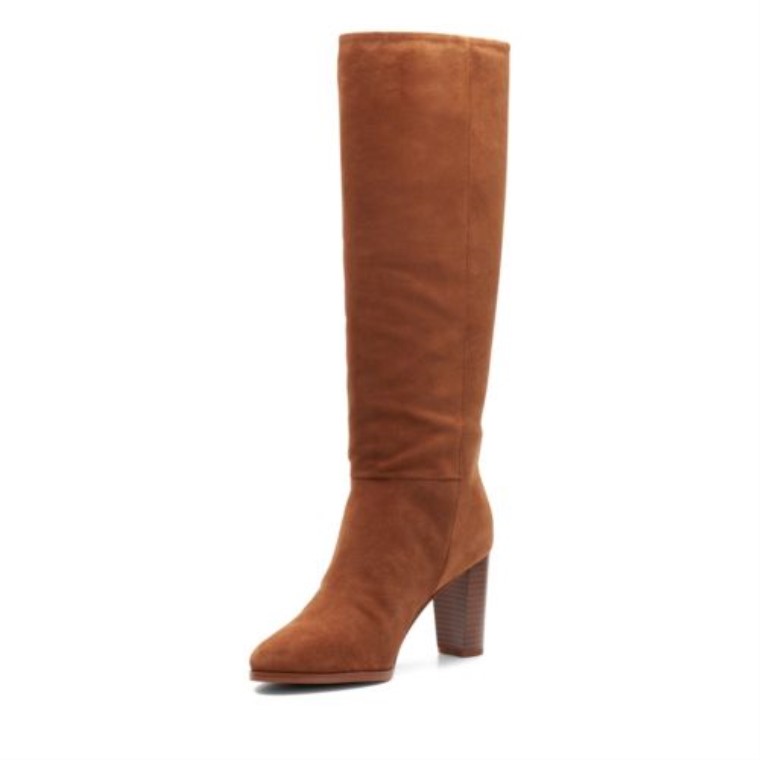Dark Tan Suede Clarks Karamo Hi