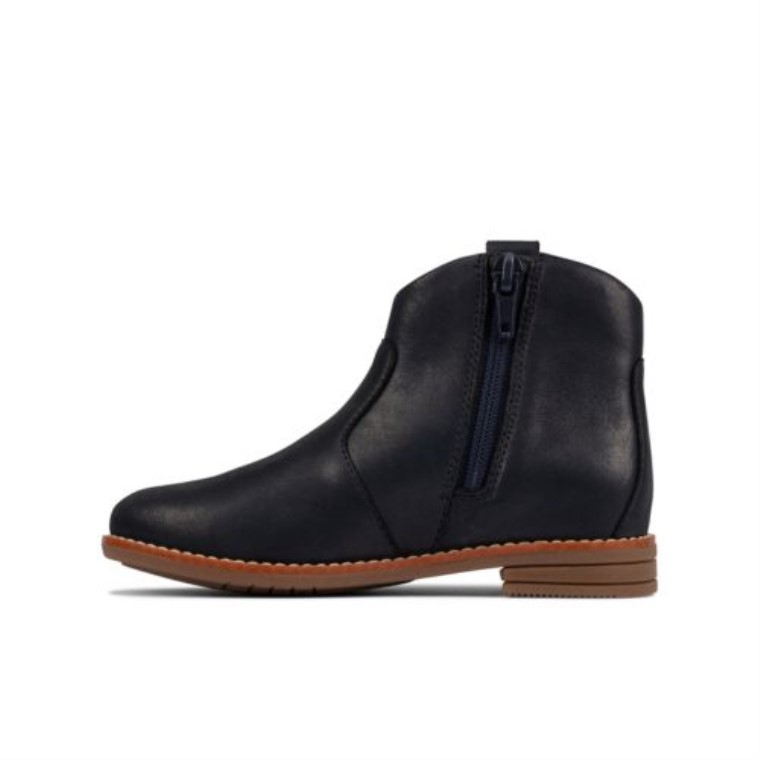 Dibujó Norte Inf F Ajuste Azul Marino Cuero Clarks