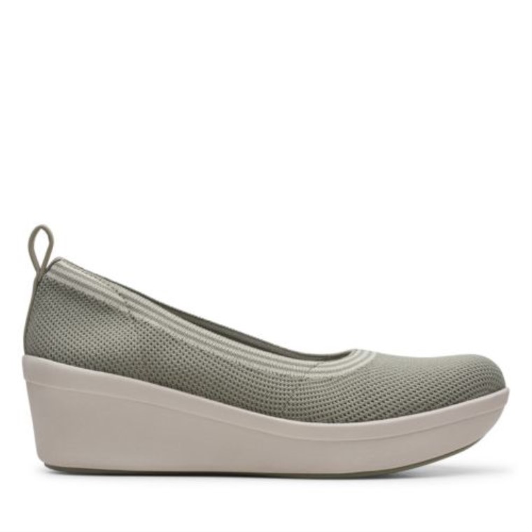 Polvoriento Oliva Textil Clarks Paso Rosa Helecho