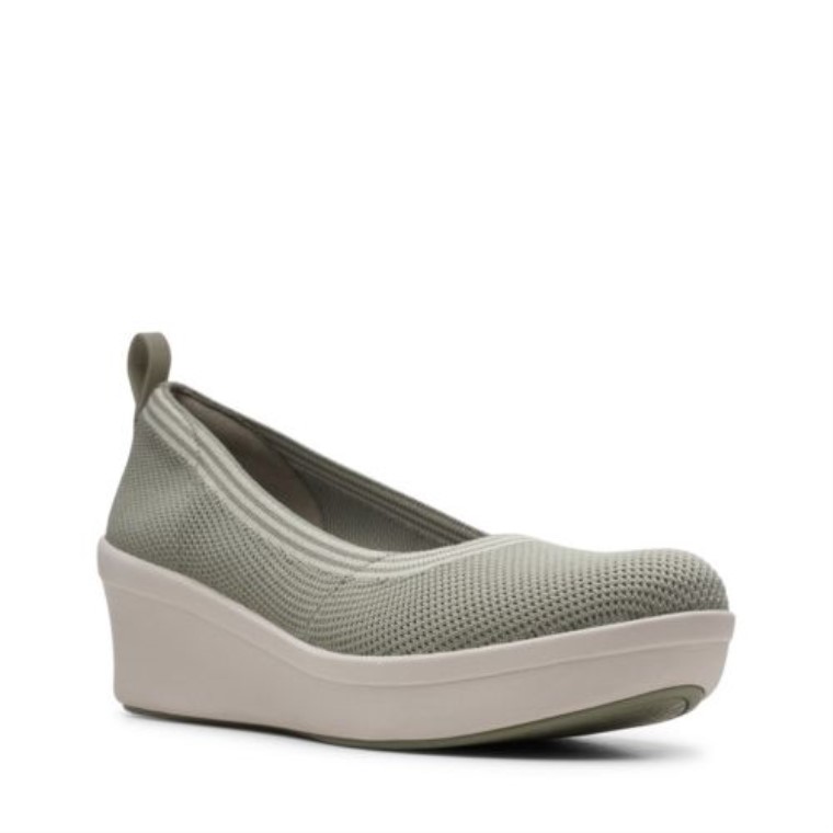 Polvoriento Oliva Textil Clarks Paso Rosa Helecho