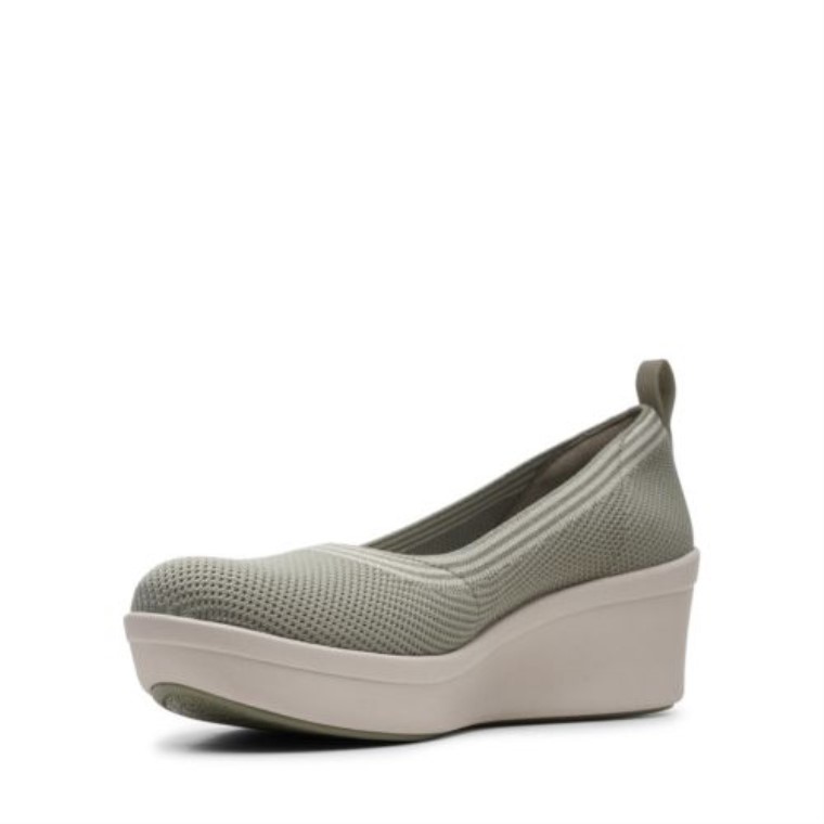Polvoriento Oliva Textil Clarks Paso Rosa Helecho