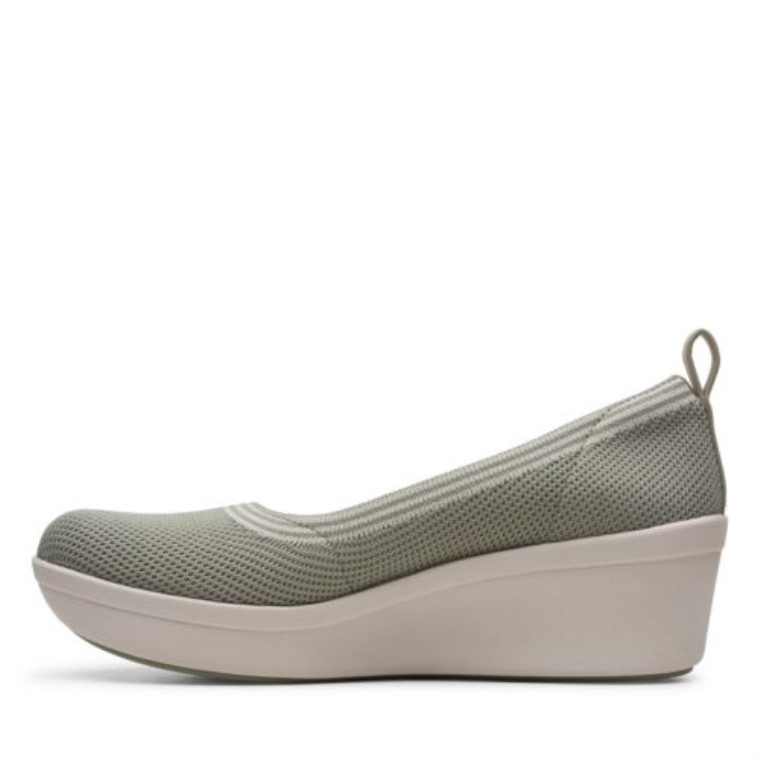 Polvoriento Oliva Textil Clarks Paso Rosa Helecho