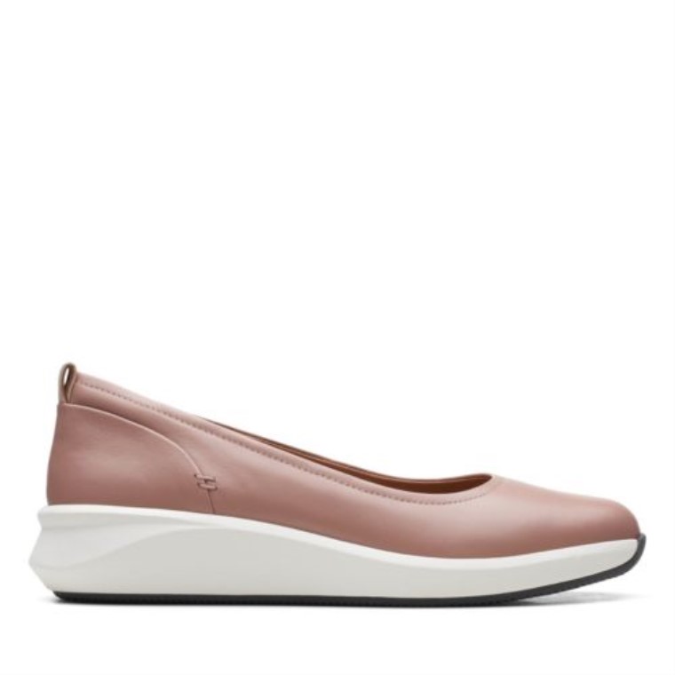 Cuero Rosa Polvoriento Clarks Un Rio Vibe