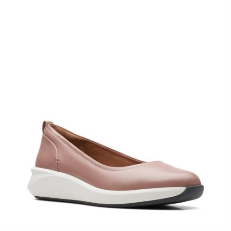 Cuero Rosa Polvoriento Clarks Un Rio Vibe