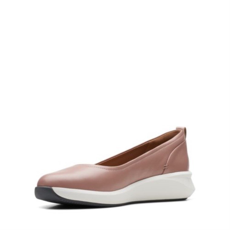 Cuero Rosa Polvoriento Clarks Un Rio Vibe