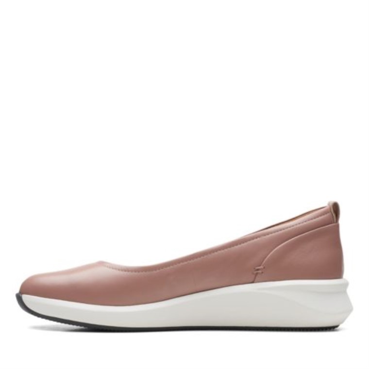 Cuero Rosa Polvoriento Clarks Un Rio Vibe