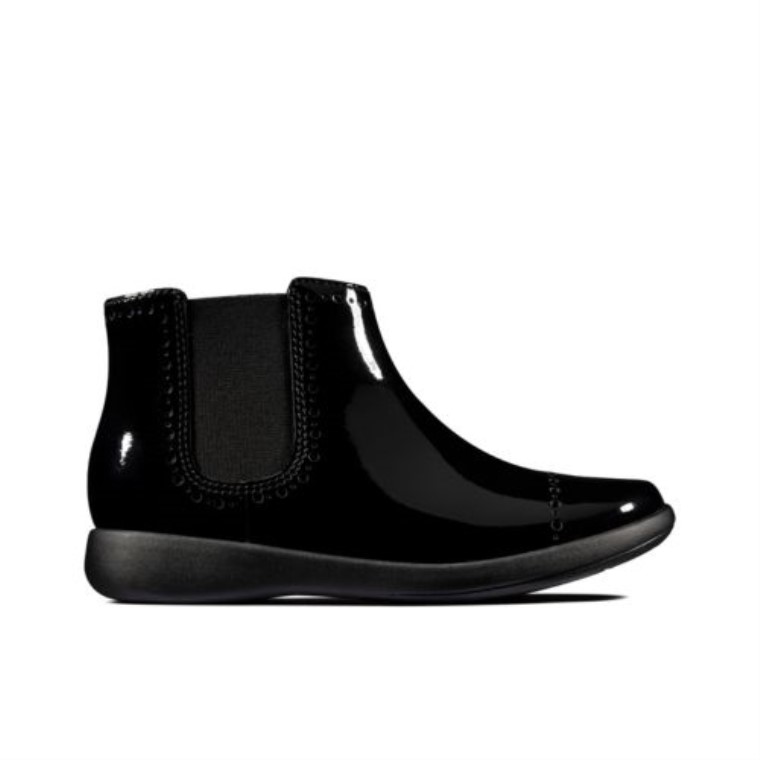 Grabado Forma Inf G Ajuste Clarks Charol Negro