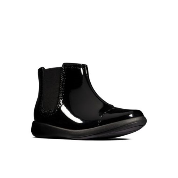 Grabado Forma Inf G Ajuste Clarks Charol Negro