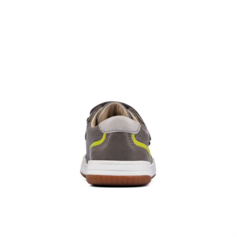 Leonado Solo Fst F Ajuste Clarks Cuero Gris