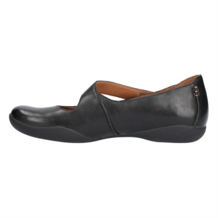 Felicia Ciruela Clarks Cuero Negro