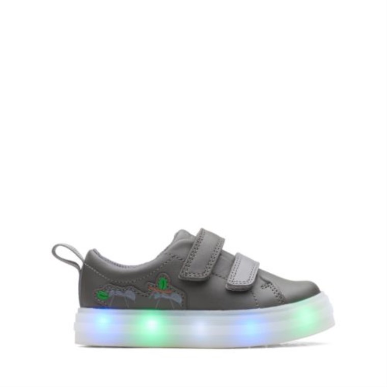 Flare Bug Fst G Fit Clarks Cuero Gris Oscuro
