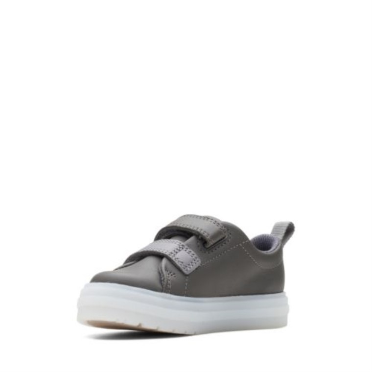 Flare Bug Fst G Fit Clarks Cuero Gris Oscuro
