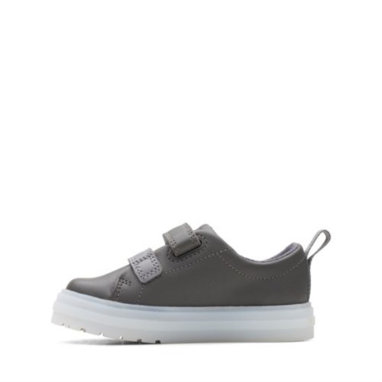Flare Bug Fst G Fit Clarks Cuero Gris Oscuro