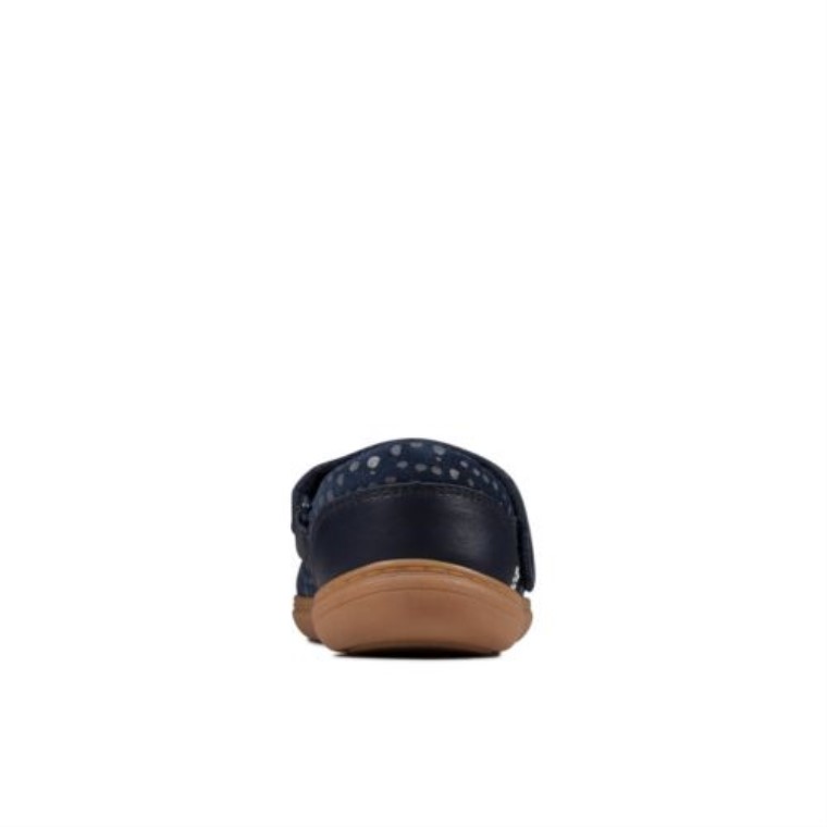 Flash Stripe Inf G Fit Clarks Cuero Azul Marino