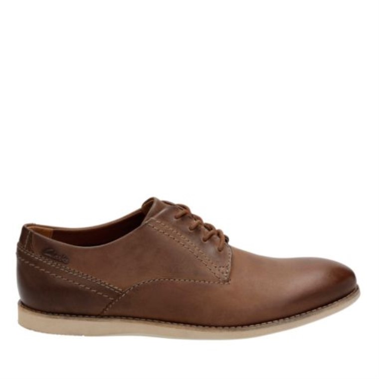 Franson Cuero Marrón Liso Clarks
