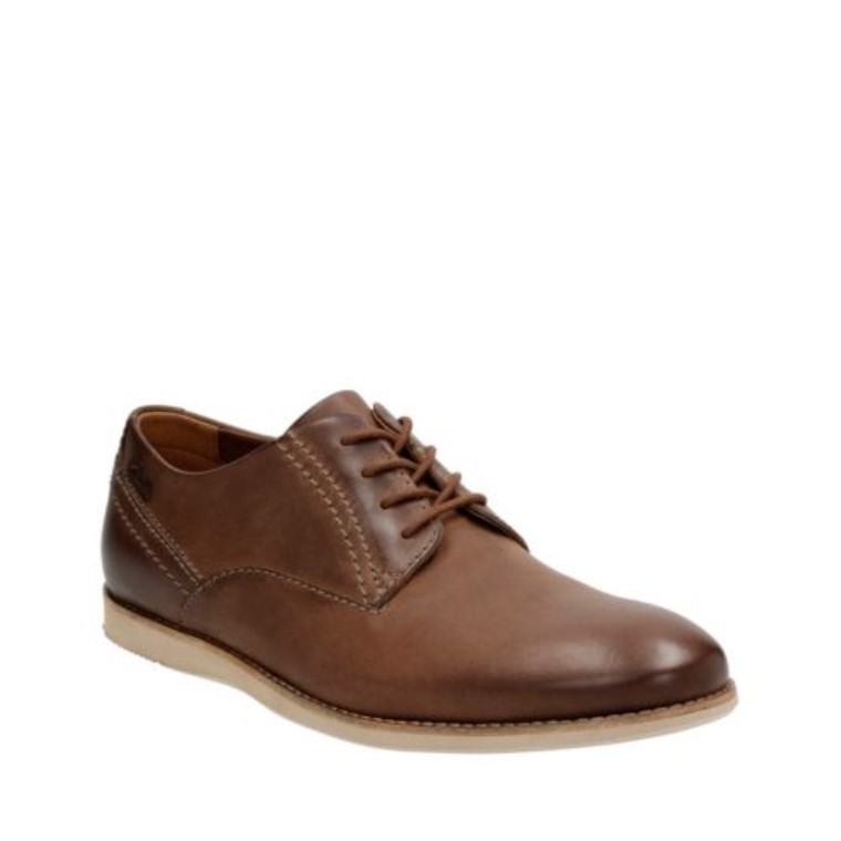 Franson Cuero Marrón Liso Clarks