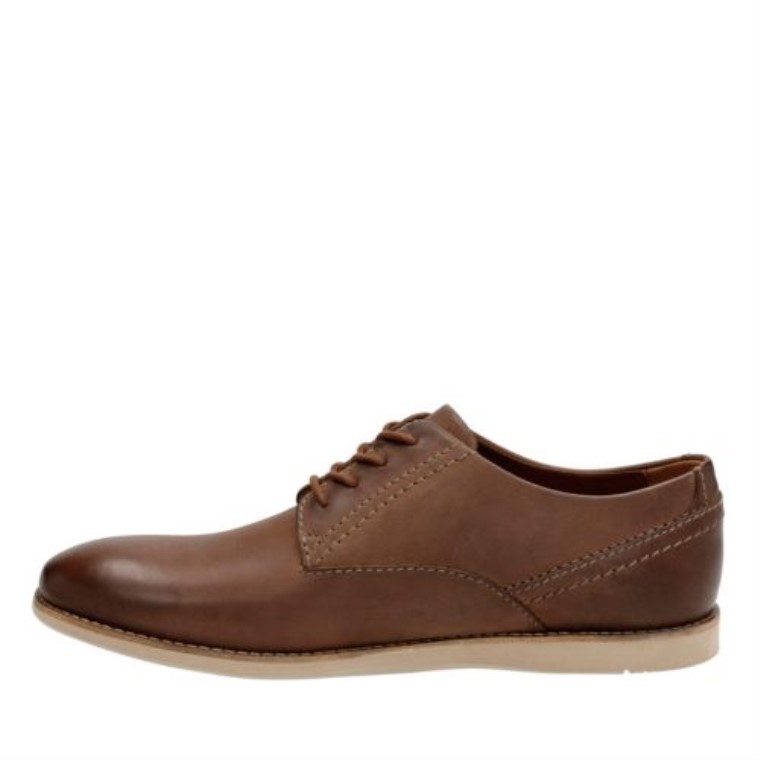 Franson Cuero Marrón Liso Clarks
