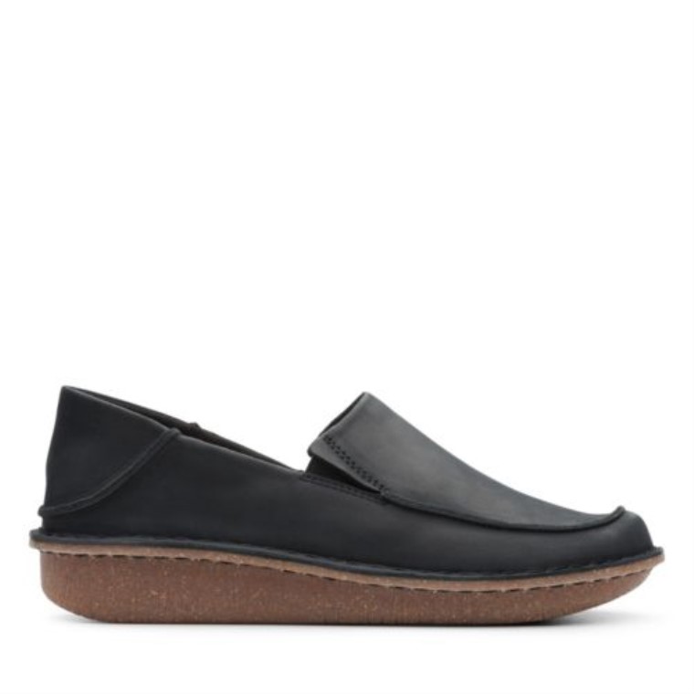 Divertido Ny Go Clarks Cuero Negro