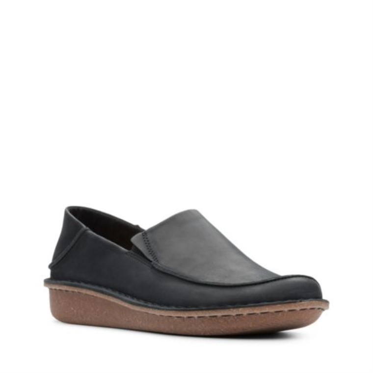 Divertido Ny Go Clarks Cuero Negro