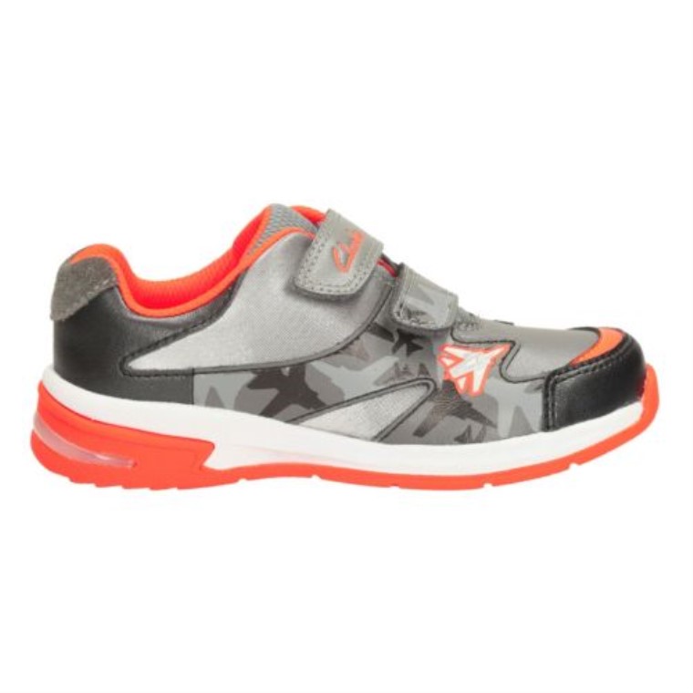 Gris Clarks Piper Fun Jnr F Ajuste