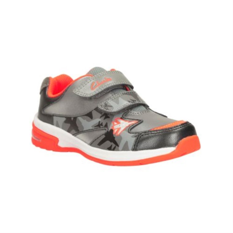 Gris Clarks Piper Fun Jnr F Ajuste
