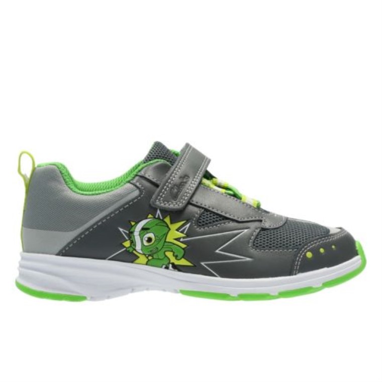 Gris Clarks Reflectpop Jnr Ajustar F