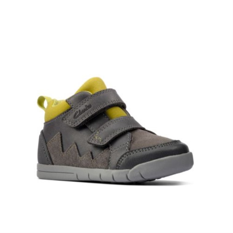 Cuero Gris Rex Park Fst F Fit Clarks