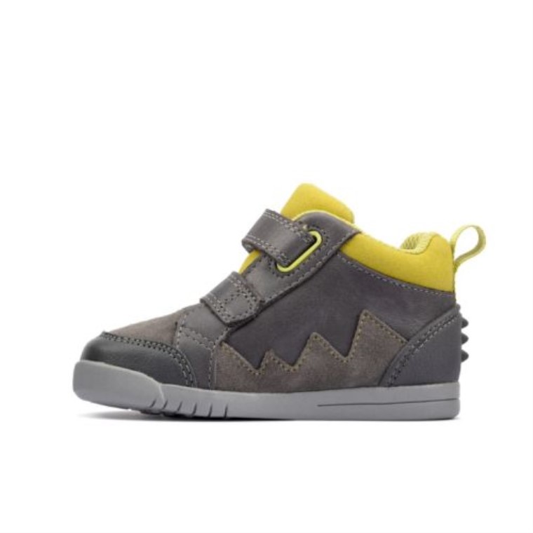 Cuero Gris Rex Park Fst F Fit Clarks