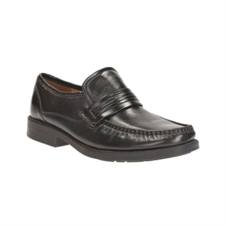 Granizo Trabajo Clarks Cuero Negro