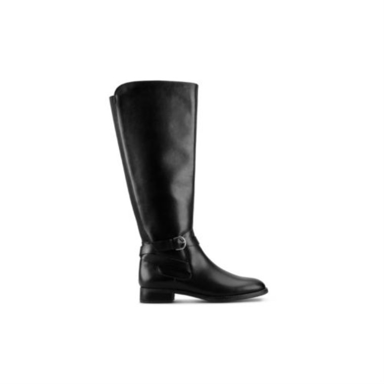 Hamble Alta Cuero Negro Clarks