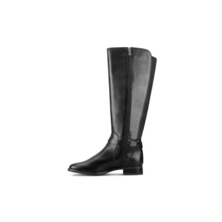 Hamble Alta Cuero Negro Clarks