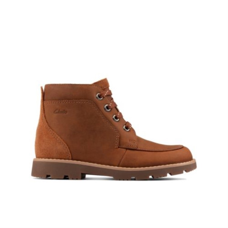 Encaje De Brezo Inf G Ajuste Bronceado Cuero Clarks