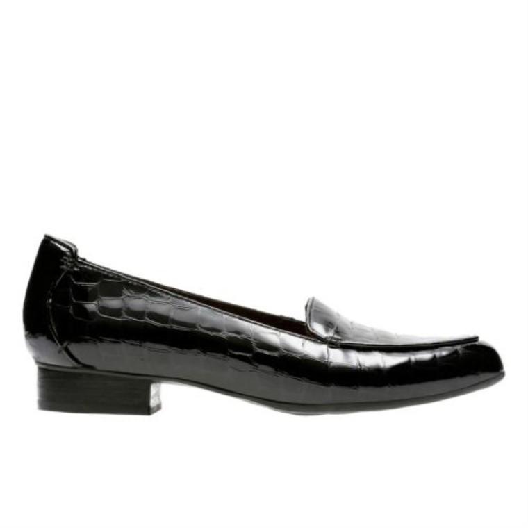 Keesha Luca Clarks Charol Negro/cocodrilo