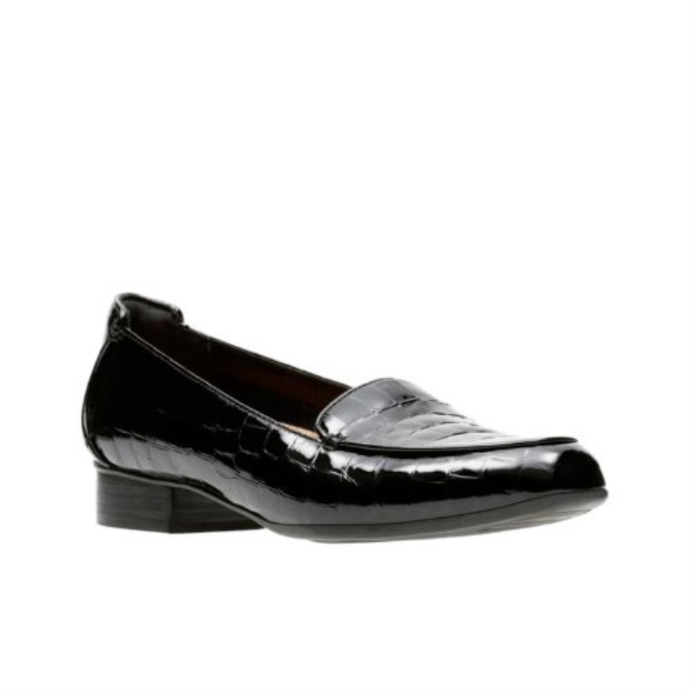 Keesha Luca Clarks Charol Negro/cocodrilo