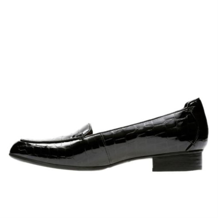 Keesha Luca Clarks Charol Negro/cocodrilo