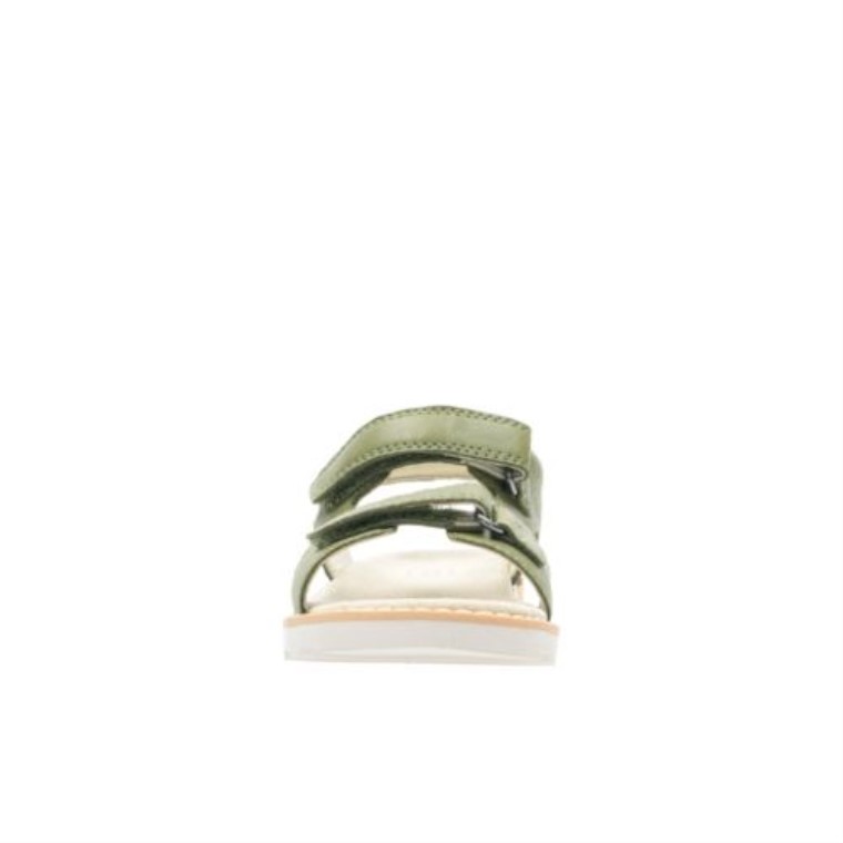 Cuero Caqui Clarks Crown Root Jnr G Ajuste