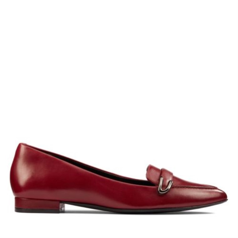 Laina 15 Hebilla Clarks Cuero Vino