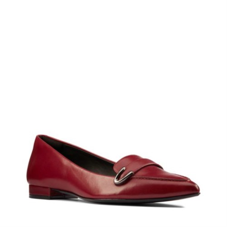 Laina 15 Hebilla Clarks Cuero Vino