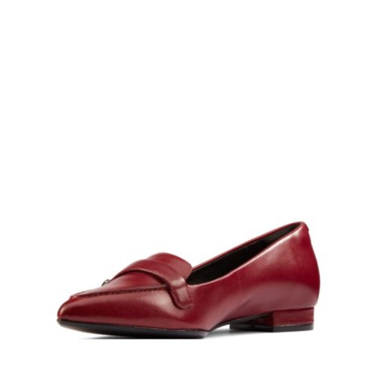 Laina 15 Hebilla Clarks Cuero Vino