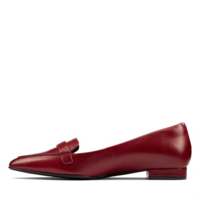 Laina 15 Hebilla Clarks Cuero Vino
