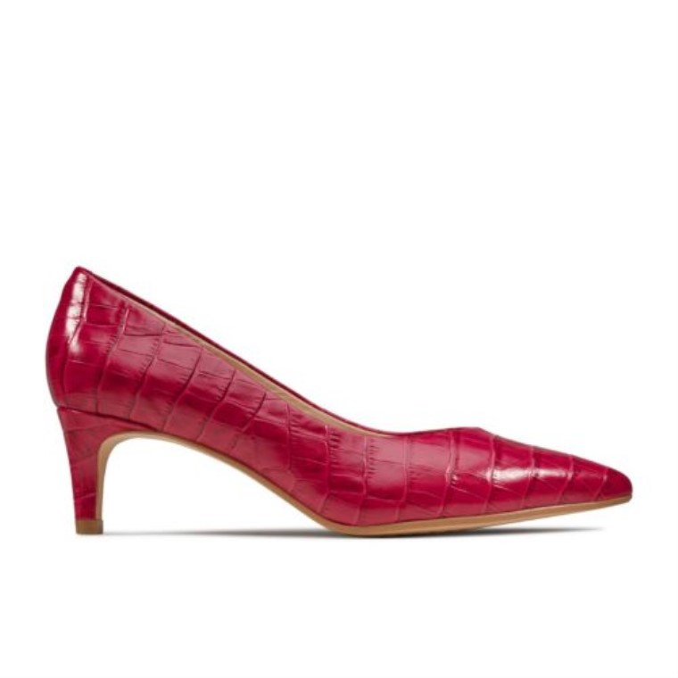Laina 55 Court Clarks Cocodrilo Fucsia