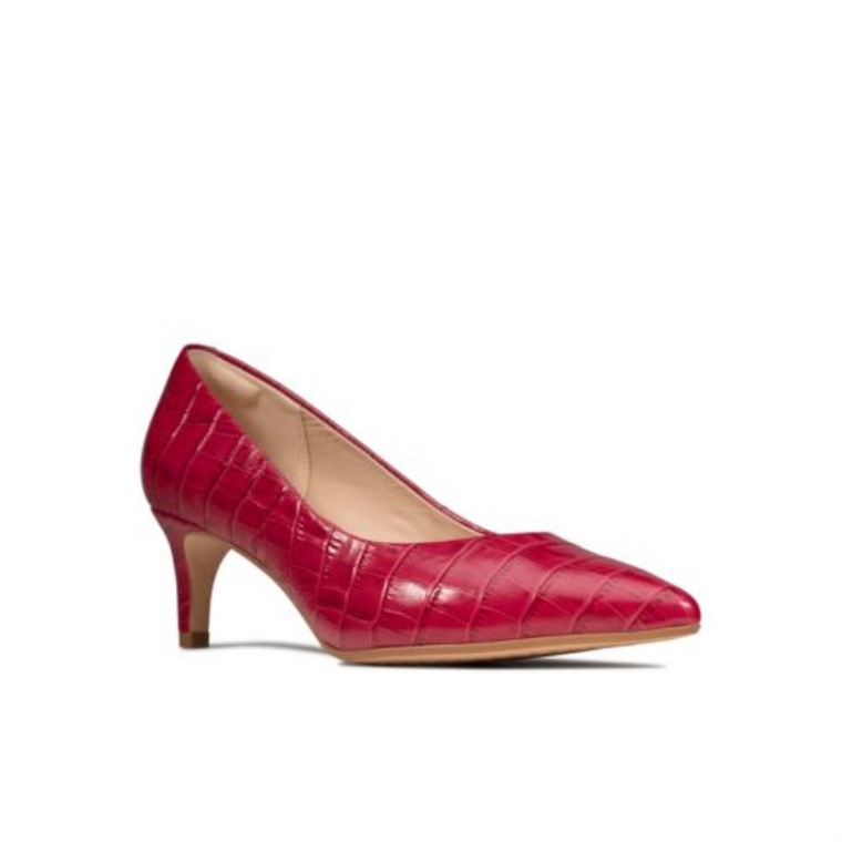 Laina 55 Court Clarks Cocodrilo Fucsia